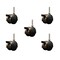 Service Caster 2'' Antique Metal Hood Twin Caster Locking Nylon Wheel 3/8 Thread Stem, 5PK SCC-TS02S50D-NYS-WA-B-381615-5 - alternate 1